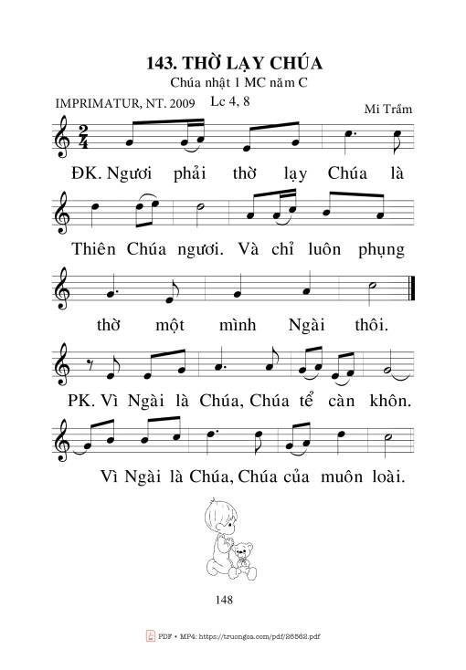 Sheet PDF of Thờ Lạy Chúa