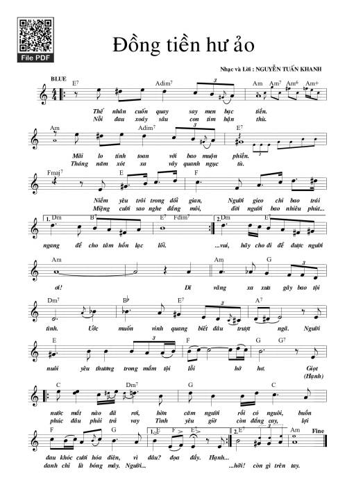 Sheet PDF of Đồng tiền hư ảo