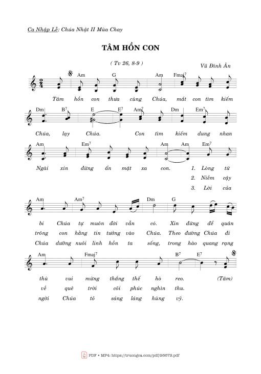 Thánh Vịnh 26, Tâm Hồn Con