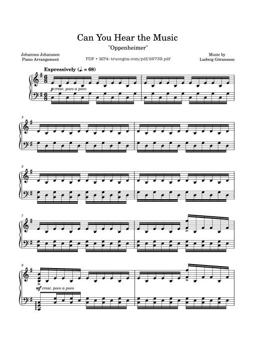 Can You Hear the Music Piano