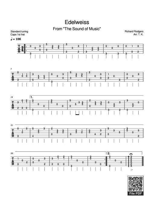 Edelweiss Guitar TAB