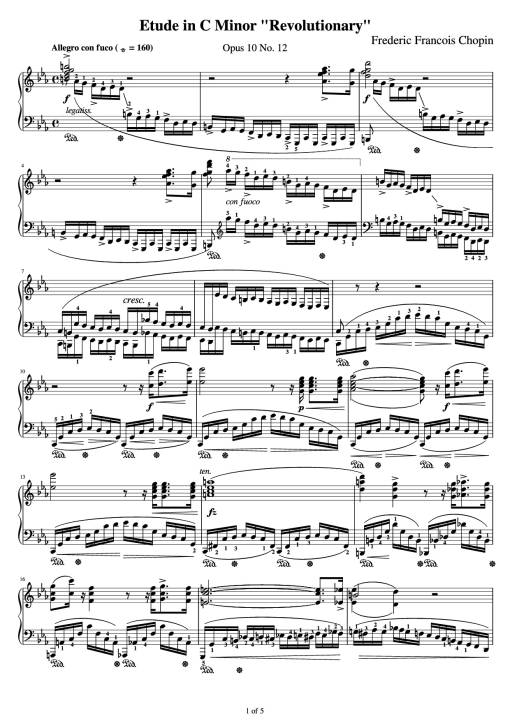 Etude Op.10 No.12 Revolutionary