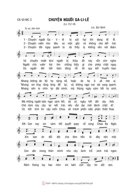 Sheet PDF of Chuyện Người Ga-Li-Lê