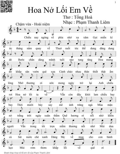 Hoa nở lối em về