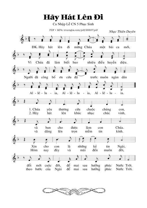 Sheet PDF of Hãy Hát Lên Đi