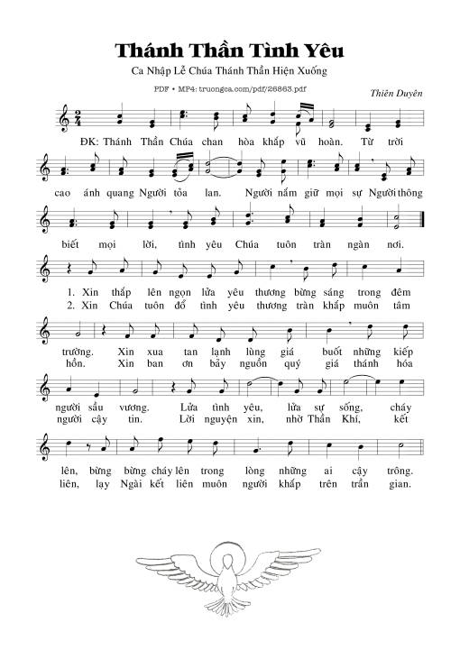 Sheet PDF of Thánh Thần Tình Yêu