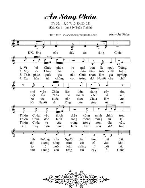 Thánh Vịnh 32, Ân Sủng Chúa