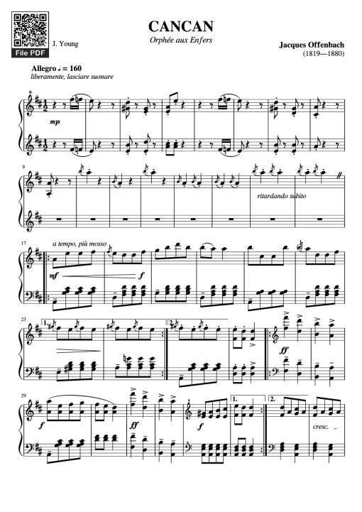 CANCAN Piano - Jacques Offenbach (1819—1880