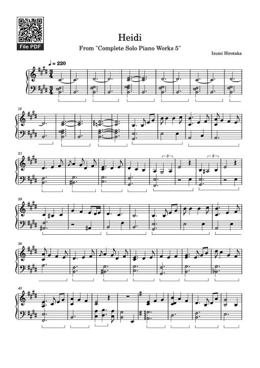 Heidi Piano - Izumi Hirotaka
