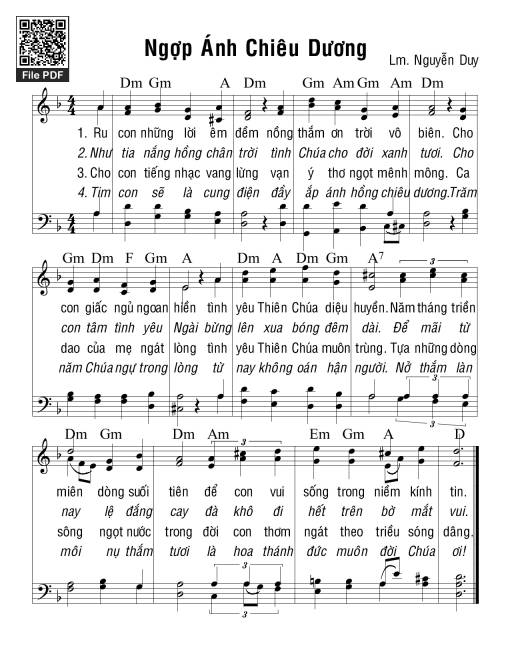 Sheet PDF of Ngợp Ánh Chiêu Dương