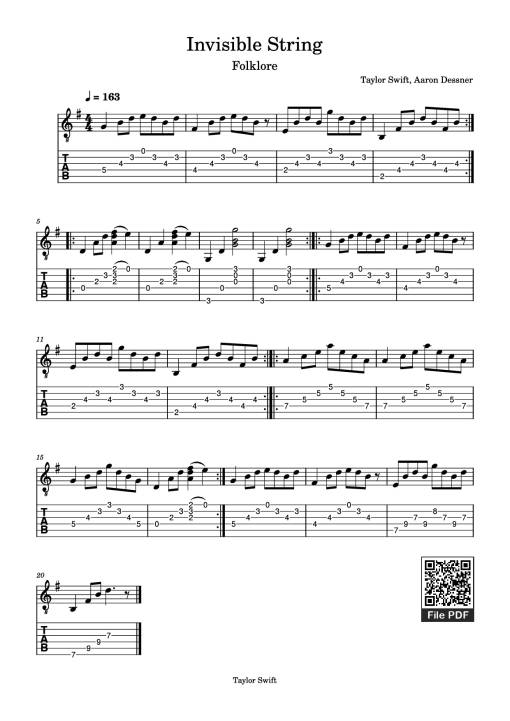 Invisible String Guitar TAB
