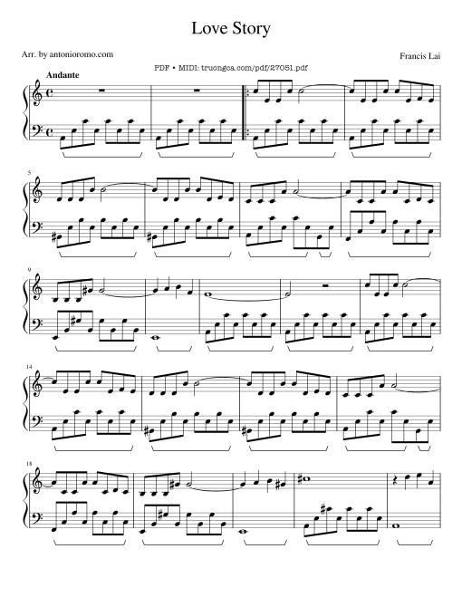 Love Story Piano - Francis Lai