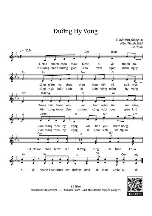 Đường Hy Vọng - Ý: Bản Văn Phụng Vụ