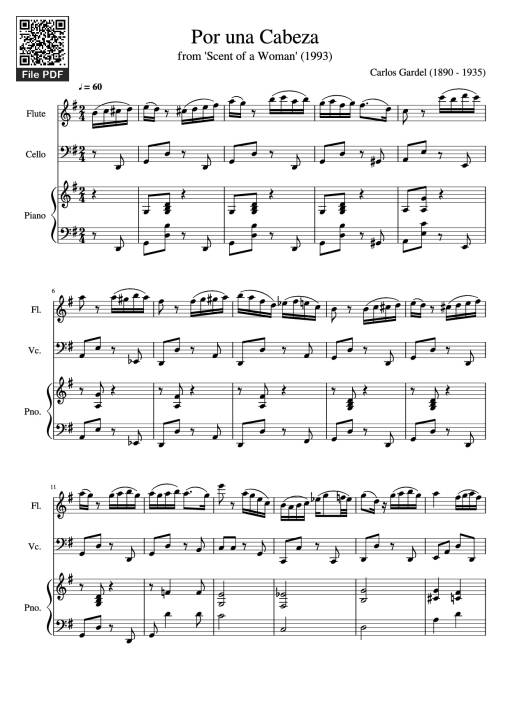 Sheet PDF of Por una Cabeza Piano