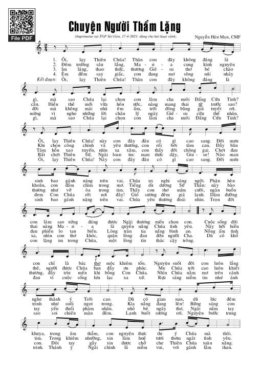 Sheet PDF of Chuyện Người Thầm Lặng