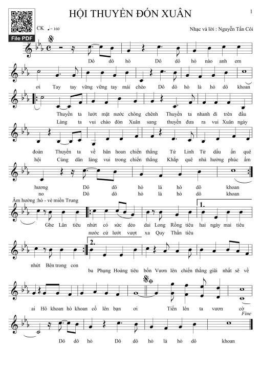 Sheet PDF of Hội thuyền đón xuân