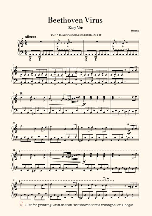 Beethoven Virus (easy)