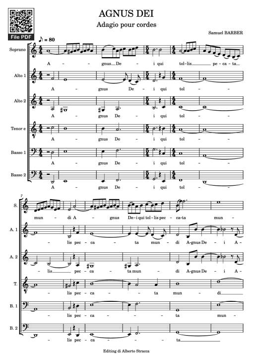 AGNUS DEI - Samuel BARBER