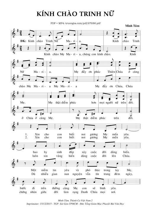 Kính Chào Trinh Nữ