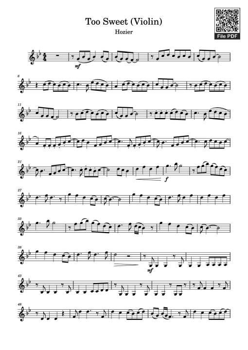 Too Sweet (Violin)