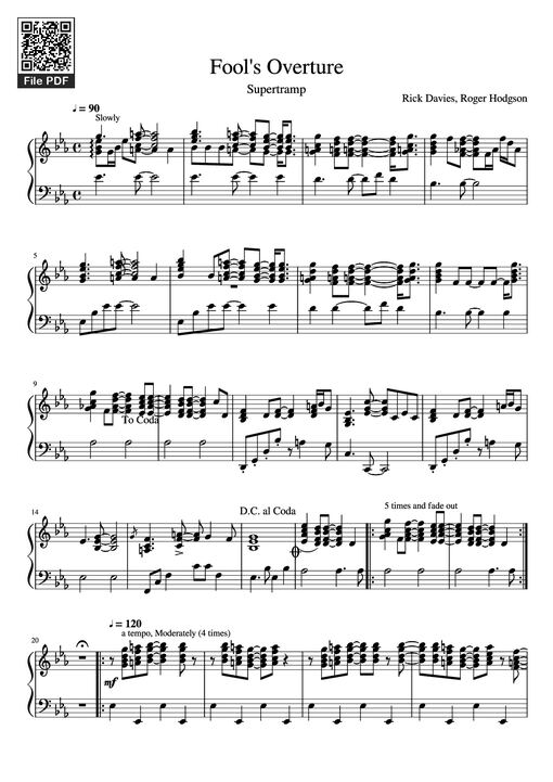 Fool's Overture Piano