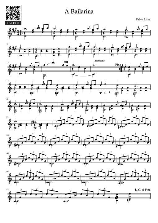 A Bailarina Guitar TAB