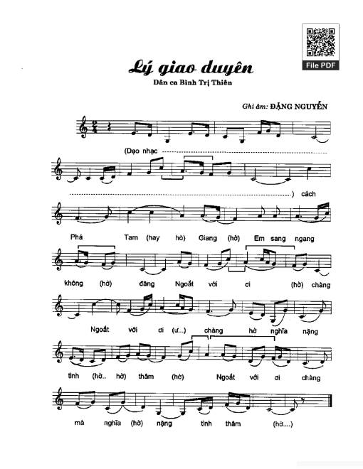 Lý giao duyên - Bình Trị Thiên