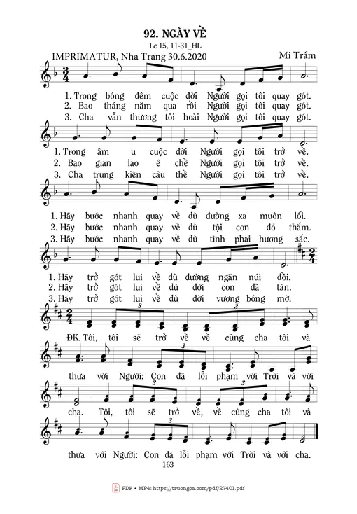 Ngày Về - Mi Trầm