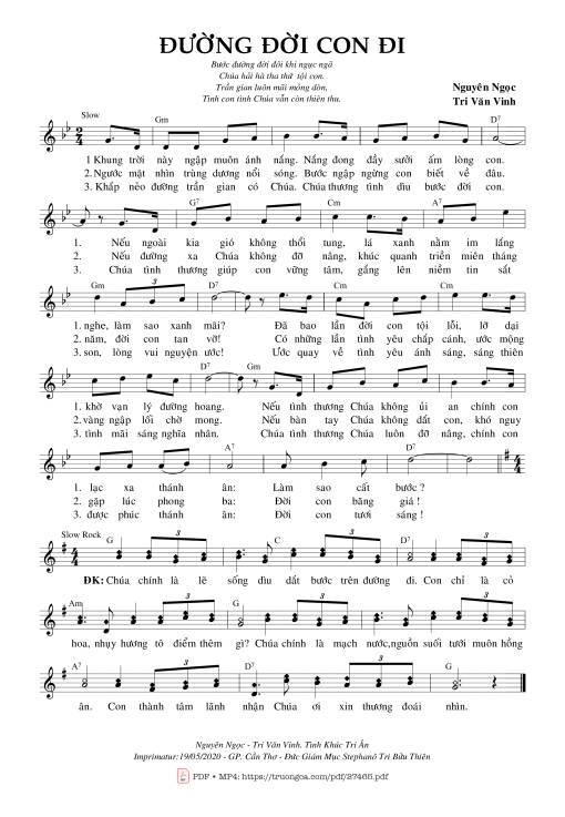 Sheet PDF of Đường Đời Con Đi