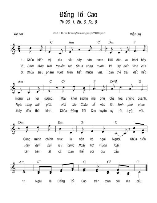 Thánh Vịnh 96, Đấng Tối Cao