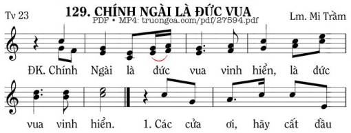Sheet PDF of Thánh Vịnh 23, Chính Ngài Là Đức Vua