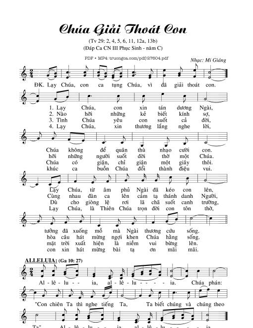 Thánh Vịnh 29, Chúa Giải Thoát Con