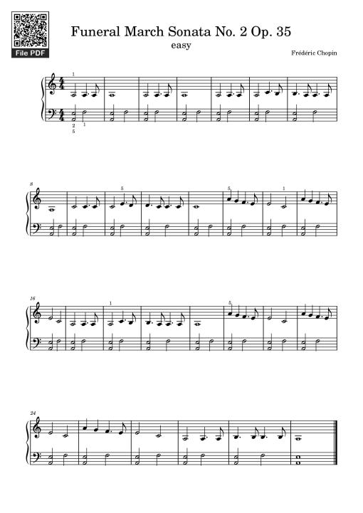 Funeral March Sonata No. 2 Op. 35 (Easy)