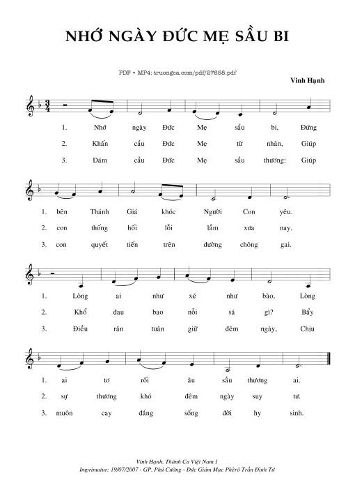 Nhớ Ngày Đức Mẹ Sầu Bi