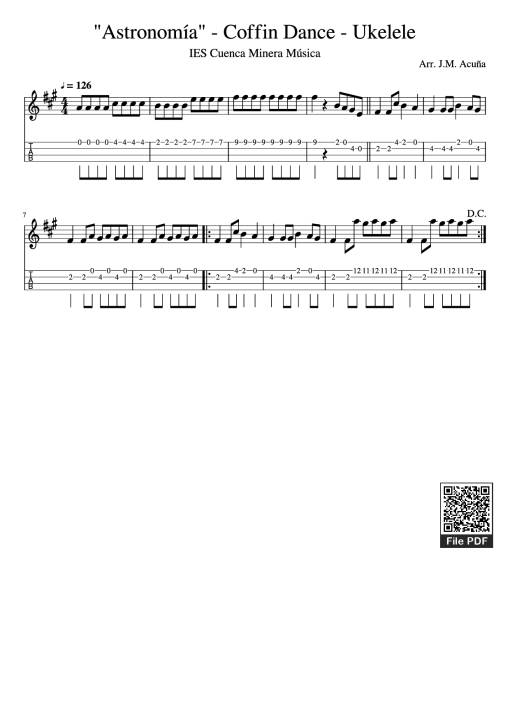 Astronomía - Coffin Dance - Ukelele