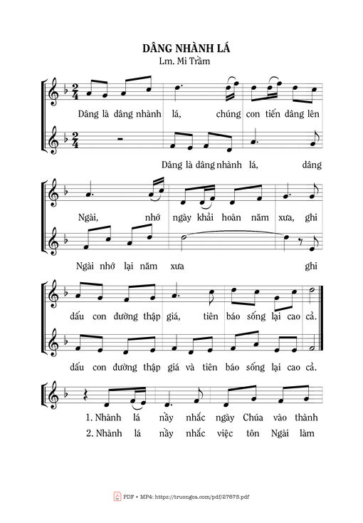 Dâng Nhành Lá - Mi Trầm