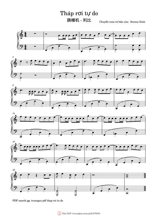 跳楼机 Piano (Tháp Rơi Tự Do, easy)