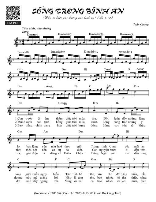 sống trong bình an