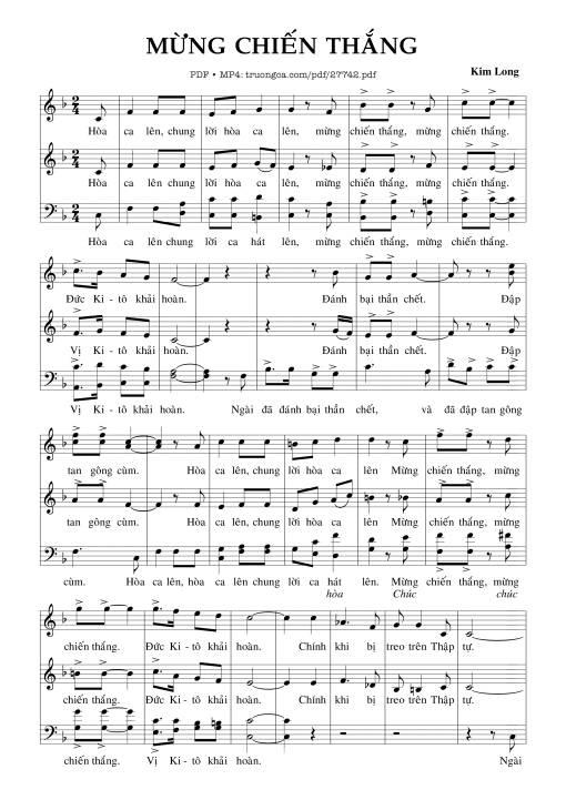 Sheet PDF of Mừng Chiến Thắng
