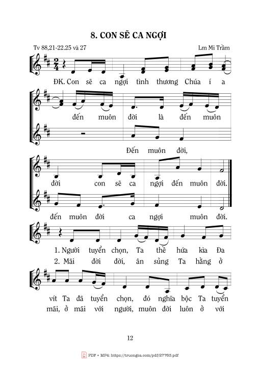 Thánh Vịnh 88, Con Sẽ Ca Ngợi