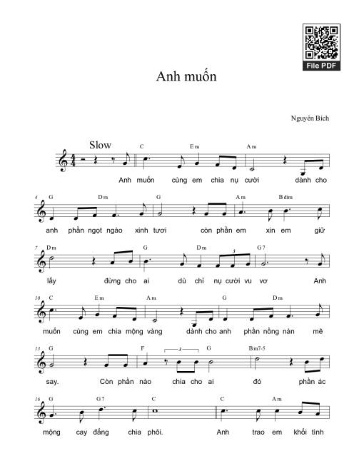 Anh muốn - Nguyên Bích