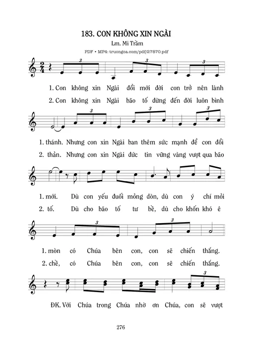 Con Không Xin Ngài