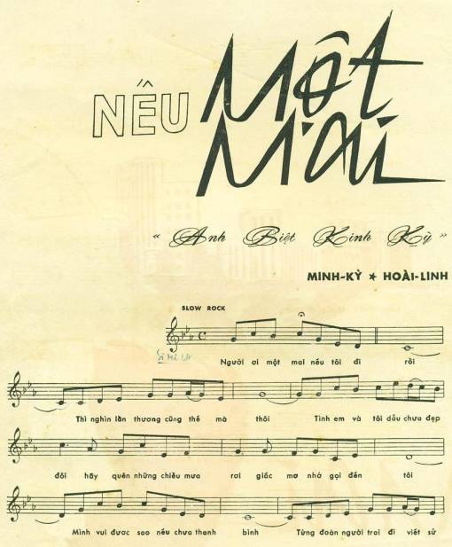 Sheet PDF of Nếu một mai anh biệt kinh kỳ