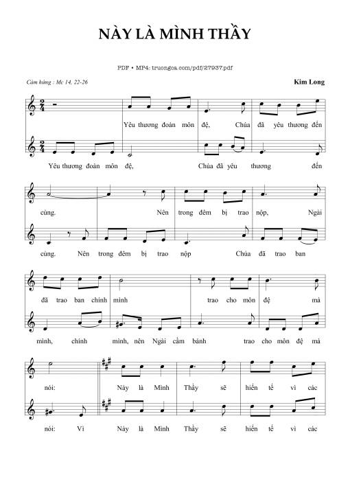 Sheet PDF of Này Là Mình Thầy