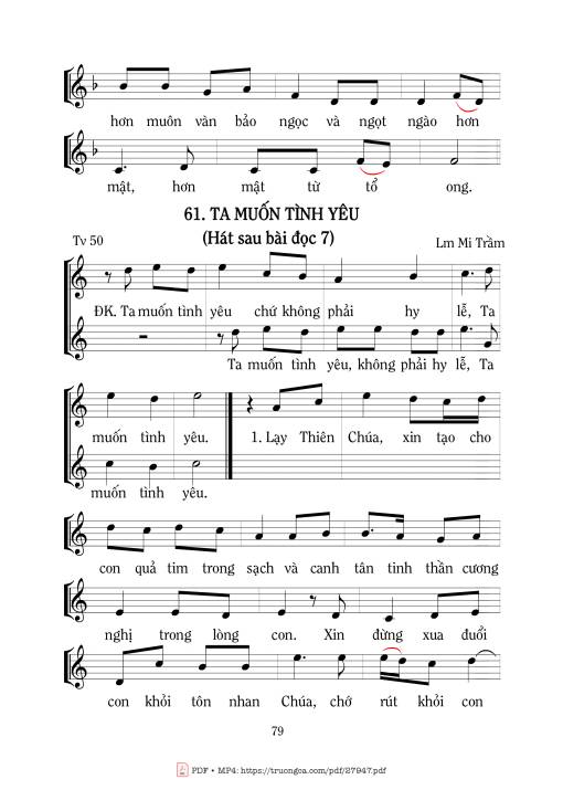 Thánh Vịnh 50, Ta Muốn Tình Yêu
