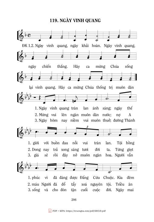 Sheet PDF of Ngày Vinh Quang