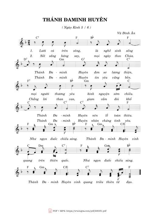 Sheet PDF of Thánh Đaminh Huyên (05.06)