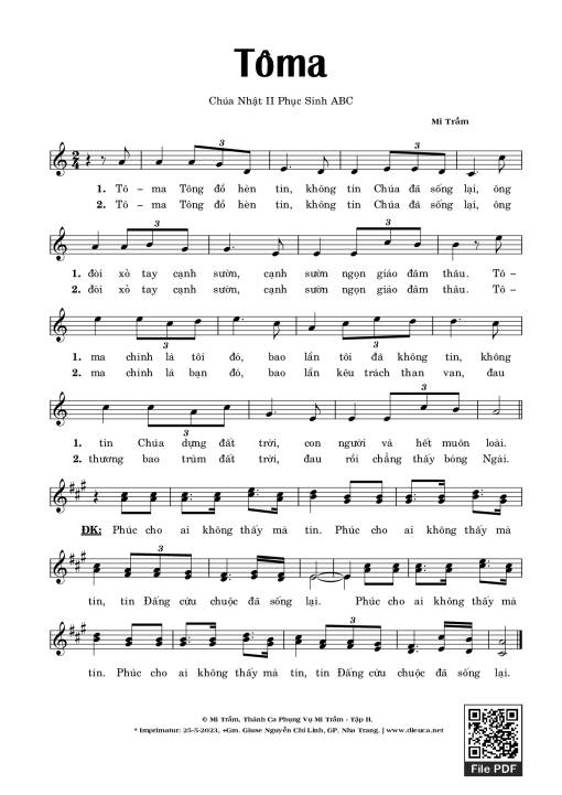 Tôma (Chúa Nhật 2 Phục Sinh)