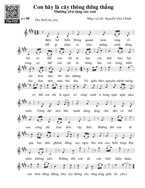 Con hãy là cây thông đứng thẳng