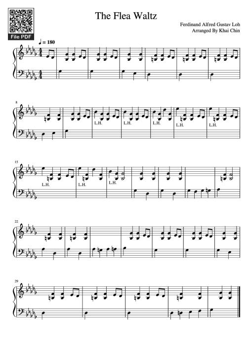 Sheet PDF of The Flea Waltz Piano